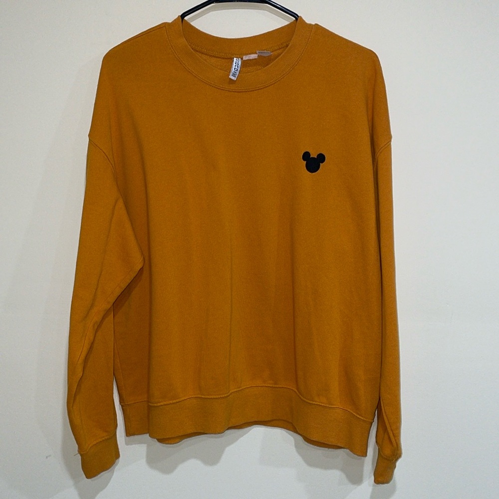 H&M Divided Disney Mickey Orange Crewneck - Size XL